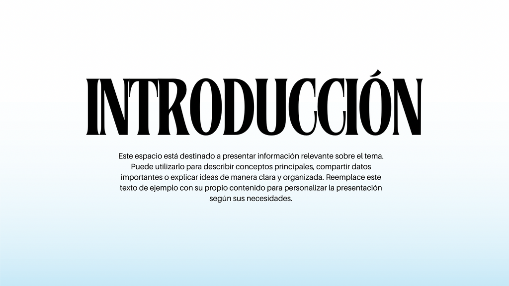 Plantilla Minimalista Azul