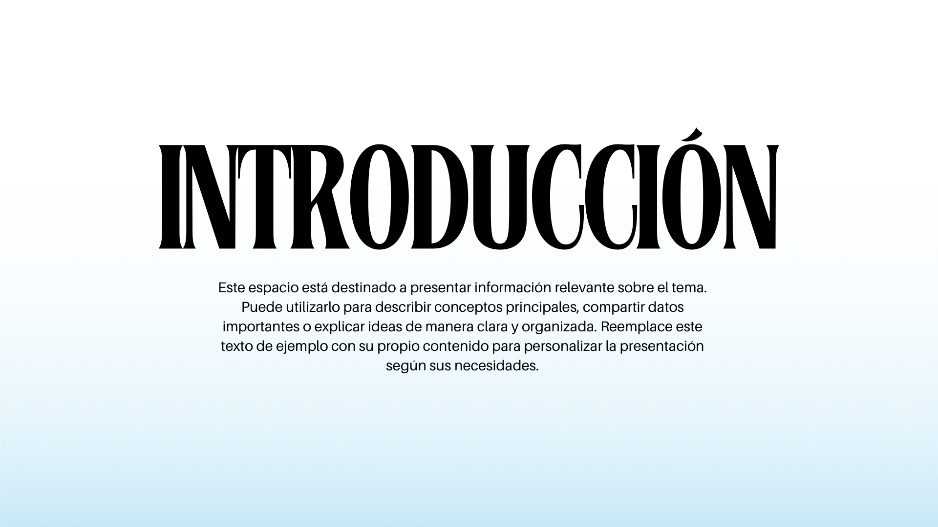 Plantilla Minimalista Azul