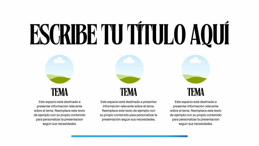 Plantilla Minimalista Azul