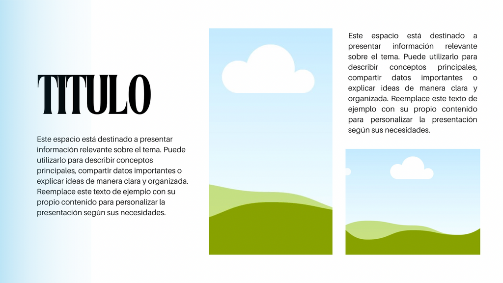 Plantilla Minimalista Azul