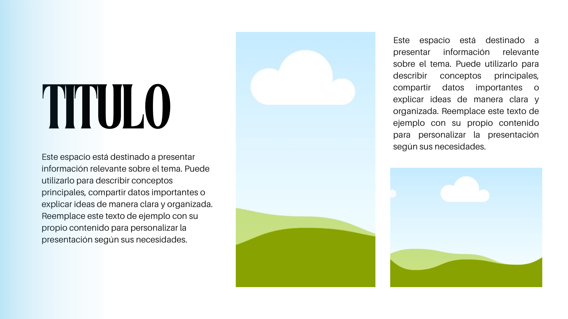 Plantilla Minimalista Azul