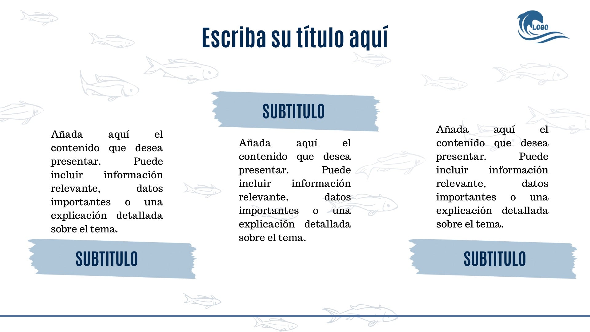 Plantilla de Presentación — Azul